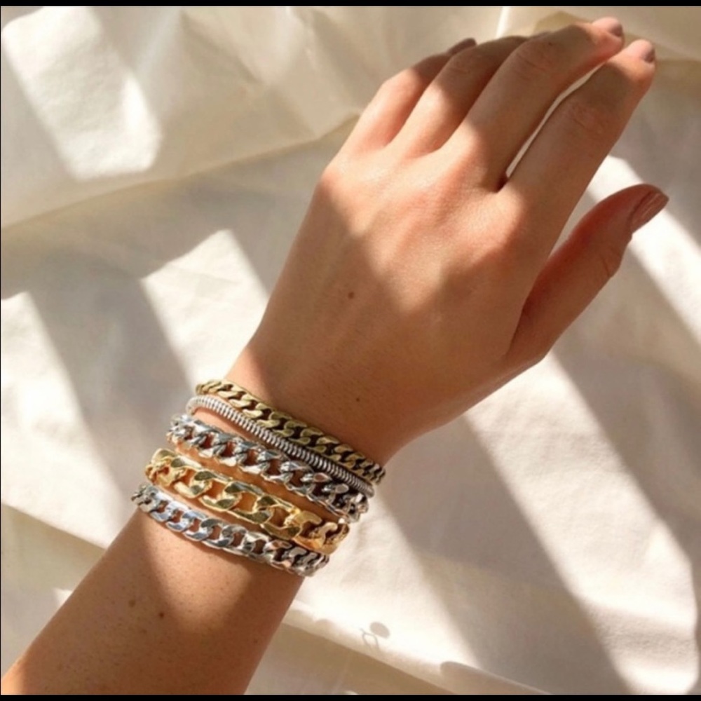 Jenny Bird Multi Metal Color Strand Link Bracelet